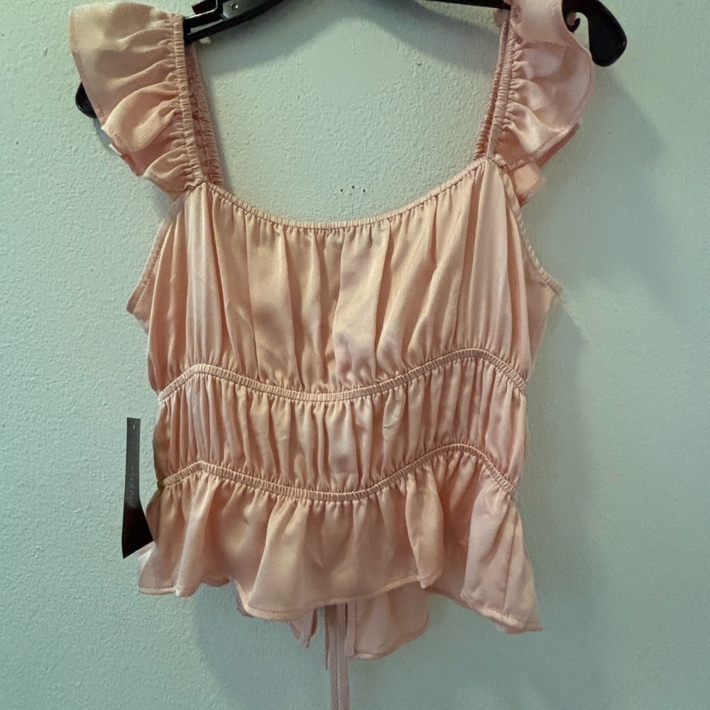 Pink Ruffled Women's Top - Picture 5 of 5